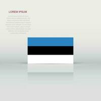 Estonia bandiera icona nel piatto stile. nazionale cartello vettore illustrazione. politica attività commerciale concetto.