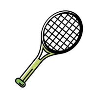 linea di racchetta da tennis sport e icona di stile di riempimento vettore