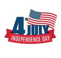 4 luglio, giorno dell'indipendenza in background usa. può essere utilizzato come banner o poster. vettore