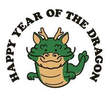 anno di il Drago vettore zodiaco simbolo isolato su un' bianca sfondo.