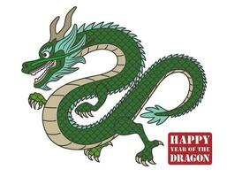 anno di il Drago vettore zodiaco simbolo illustrazione isolato su un' bianca sfondo.