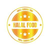 halal certificato distintivo, halal cibo certificato nastro distintivo, halal Prodotto certificazione francobollo vettore
