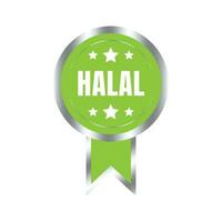 halal certificato distintivo, halal cibo certificato nastro distintivo, halal Prodotto certificazione francobollo vettore