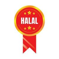 halal certificato distintivo, halal cibo certificato nastro distintivo, halal Prodotto certificazione francobollo vettore