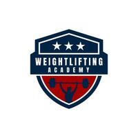 Stati Uniti d'America sollevamento pesi sport vettore illustrazione logo design
