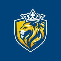 leoni portafortuna logo design illustrazione per sport o e-sport squadra vettore