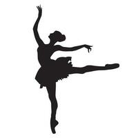 un' danza ragazza vettore silhouette illustrazione