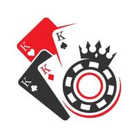 poker, casinò logo design vettore