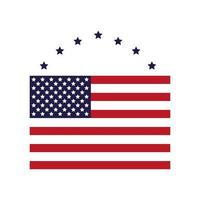 bandiera degli Stati Uniti d'America con le stelle vettore