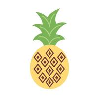 icona di stile piatto di ananas fresco vettore