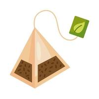 Triangolo del tè borsa icona disegno vettoriale