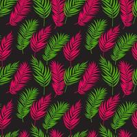 bella palma foglie silhouette, seamless pattern sfondo illustrazione vettoriale