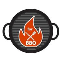icona di barbecue con strumenti grill vettore
