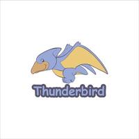 thunderbird logo design vettore