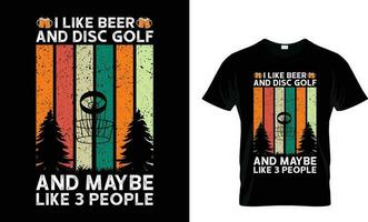 io piace birra e disco golf e può essere piace 3 persone vettore