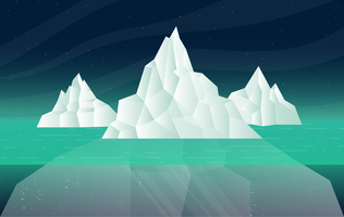 Illustrazione di iceberg vettoriale