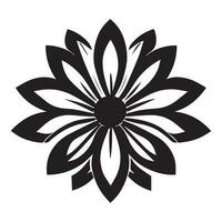 fiore design vettore illustrazione nero colore