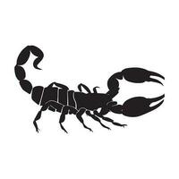 scorpione deserto animale vettore silhouette nero colore