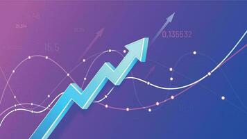 in crescita finanziario programma 3d freccia. profitto crescita, crescente grafico e finanza attività commerciale statistico vettore illustrazione. riuscito attività commerciale sviluppo, reddito aumento. positivo azione mercato tendenza