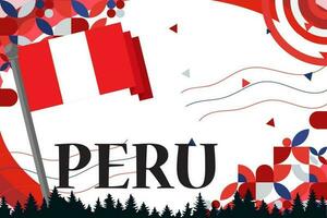vettore illustrazione di Perù indipendenza giorno. celebrazione Perù giorno, vacanza.