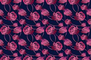 fiore rosa fioritura senza soluzione di continuità modello per carta da parati, tessuto, tessuto, vestiti, decorazione vettore