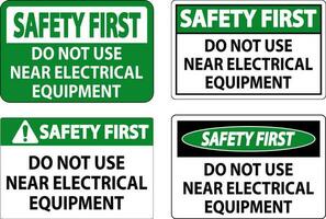 sicurezza primo fare non uso vicino elettrico attrezzatura vettore