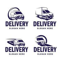 consegna furgone logo design modello. consegna Servizi logo modello. vettore