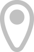 grigio colore carta geografica pointer icona nel piatto stile. vettore