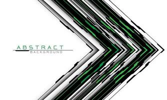 astratto informatica circuito verde nero freccia direzione geometrico su bianca vuoto spazio design moderno futuristico tecnologia creativo sfondo vettore