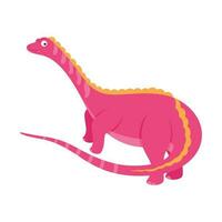 dinosauro cartone animato illustrazione isolato nel bianca sfondo. adorabile comico dinosauri carattere. carino bambino dinosauro. preistorico cartone animato animali di giurassico era. vettore