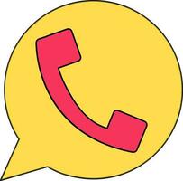 WhatsApp logo nel rosa e giallo colore. vettore