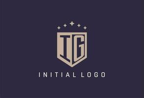 ig iniziale scudo logo icona geometrico stile design vettore