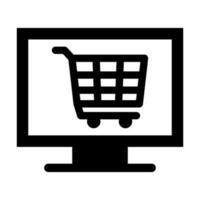 in linea shopping vettore glifo icona per personale e commerciale uso.
