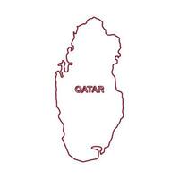 Qatar carta geografica icona vettore