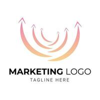 marketing logo design per azienda vettore