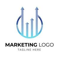 marketing logo design per azienda vettore
