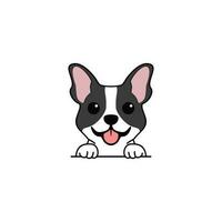 carino bulldog cucciolo cartone animato vettore illustrazione