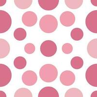 carino modello geometrico stile. cerchio punto ciclo modello bianca rosa pastello sfondo amore san valentino. astratto, vettore, illustrazione. per trama, abbigliamento, avvolgimento, decorazione, tappeto San Valentino giorno. vettore