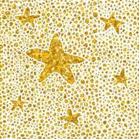 motivo glitter oro senza cuciture punteggiato disegnato a mano. pennello stelle e punti seamless pattern, illustrazione vettoriale