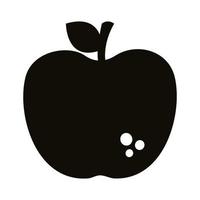 icona di stile silhouette di frutta fresca mela vettore