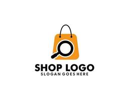 in linea negozio logo disegni modello. illustrazione vettore grafico di pointer freccia e negozio Borsa combinazione logo design concetto. Perfetto per e-commerce,vendita, sconto o memorizzare ragnatela elemento. azienda emblema