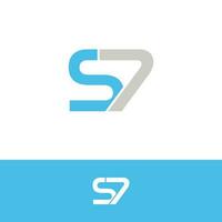 s7 vettore logo design. simbolo S e 7 logotipo. s7 icona.