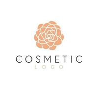 cosmetico vettore logo design. semplice fiore logotipo. bellezza industria logo modello.