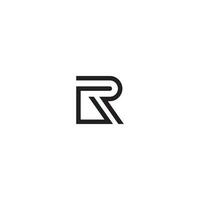 elegante e lussuoso lettere rg gr monogramma logo design vettore