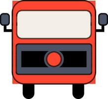 piatto icona di autobus nel davanti Visualizza. vettore