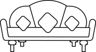 ictus stile di divano icona nel isolato. vettore