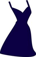 illustrazione di blu vestito per femmina su festa concetto. vettore