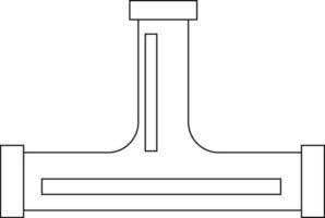 nero linea arte tubo nel piatto stile. vettore