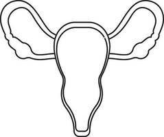 ictus stile di utero icona nel parte di corpo. vettore