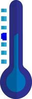 isolato termometro nel piatto stile. vettore